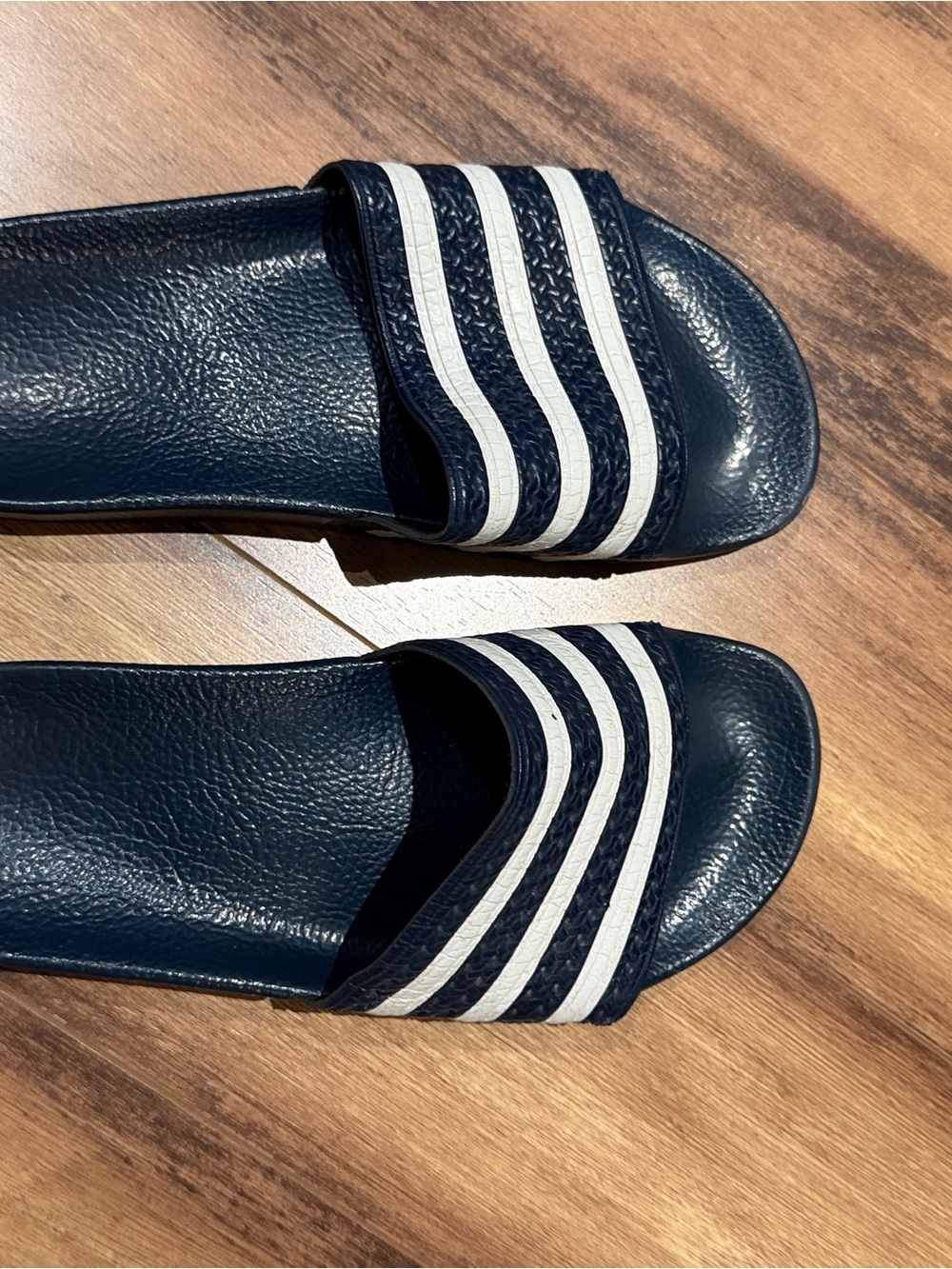 Adidas Navy Blue Slide Sandals - Women